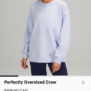 Lululemon over sized crew size 10